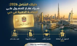 دليلك الشامل 2026: شراء عقار للحصول على الإقامة الذهبية في دبي
